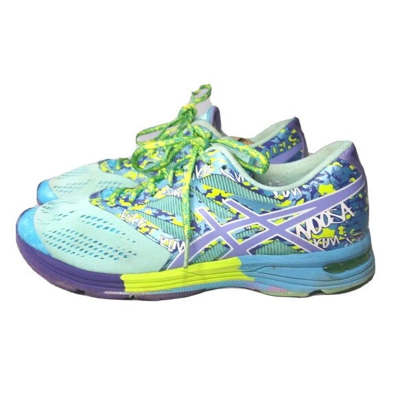 Asics Gel Noosa Tri 10 Shoes Women's Size 11 Sneaker Purple Blue Turquoise - Picture 2 of 6